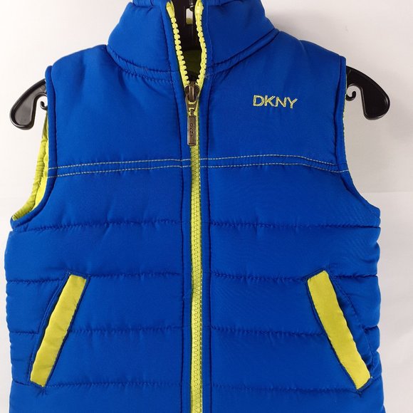 DKNY Bright Blue Boys Puffer Style Vest - NWOT